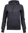 T5431 5431 Tee Jays Ladies Raglan Hooded Sweatshirt Dark Grey colour image